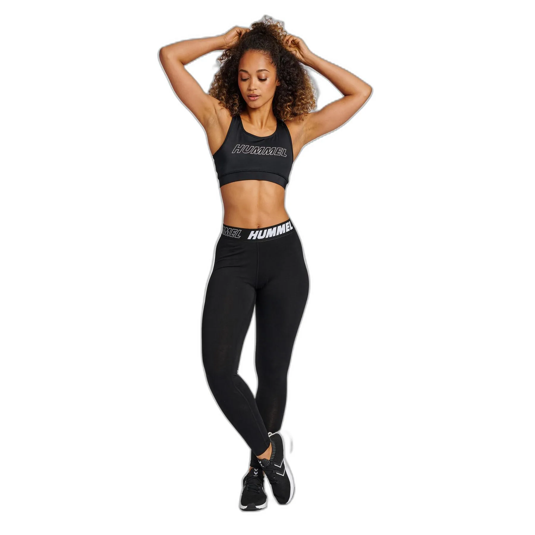 Halbhohe Leggings aus Baumwolle, Damen Hummel TE Maja