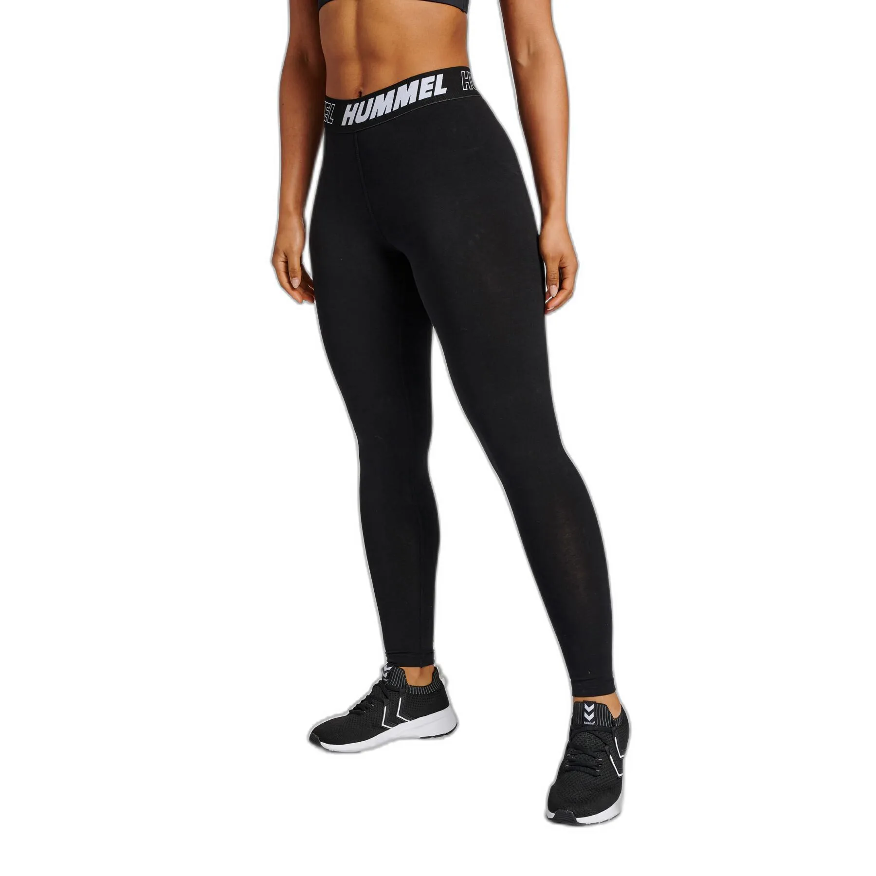 Halbhohe Leggings aus Baumwolle, Damen Hummel TE Maja