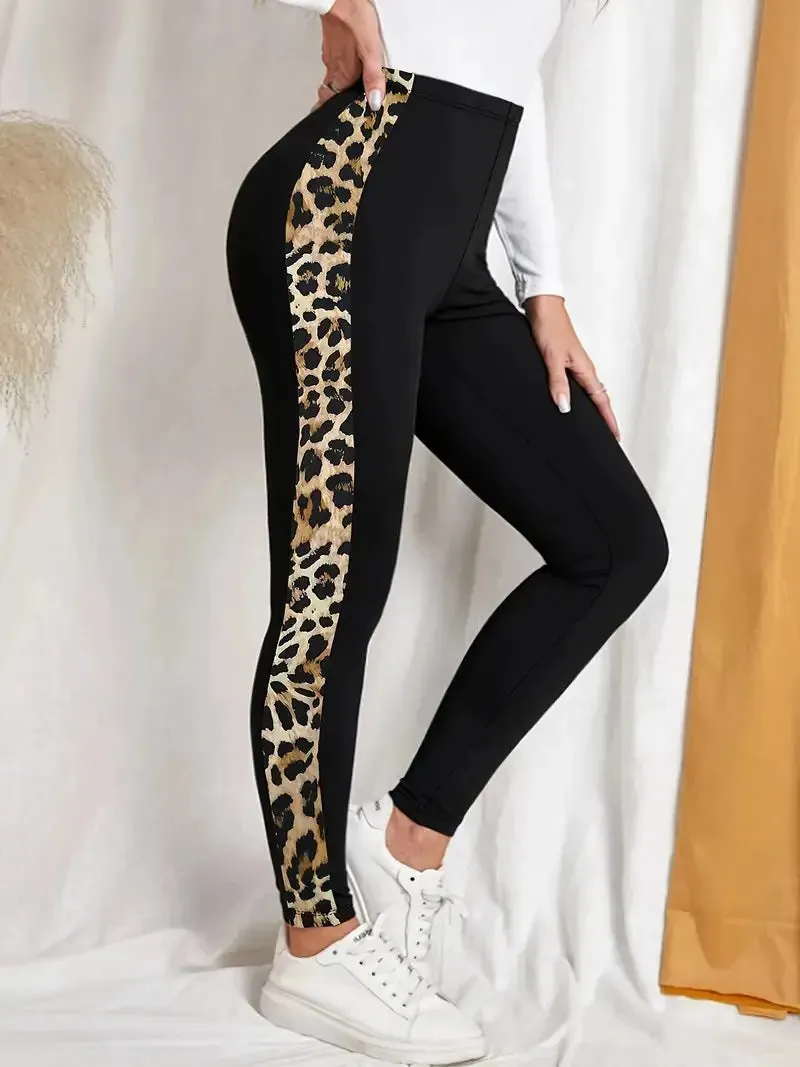Heidi-Mode | Elastische Hose mit Leopardenmuster