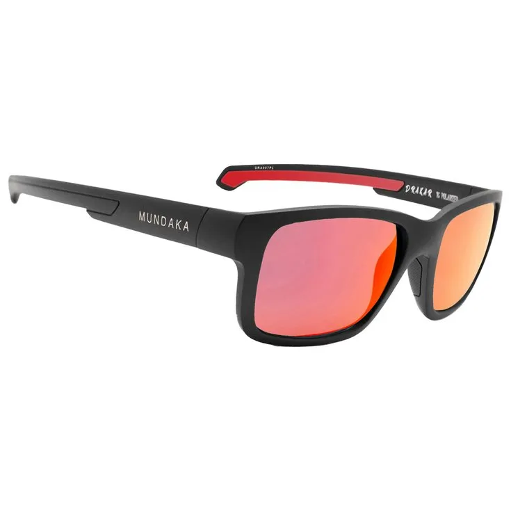 Sonnenbrille Mundaka Optic ---Drakar Mat Black Red Smoke Red Revo