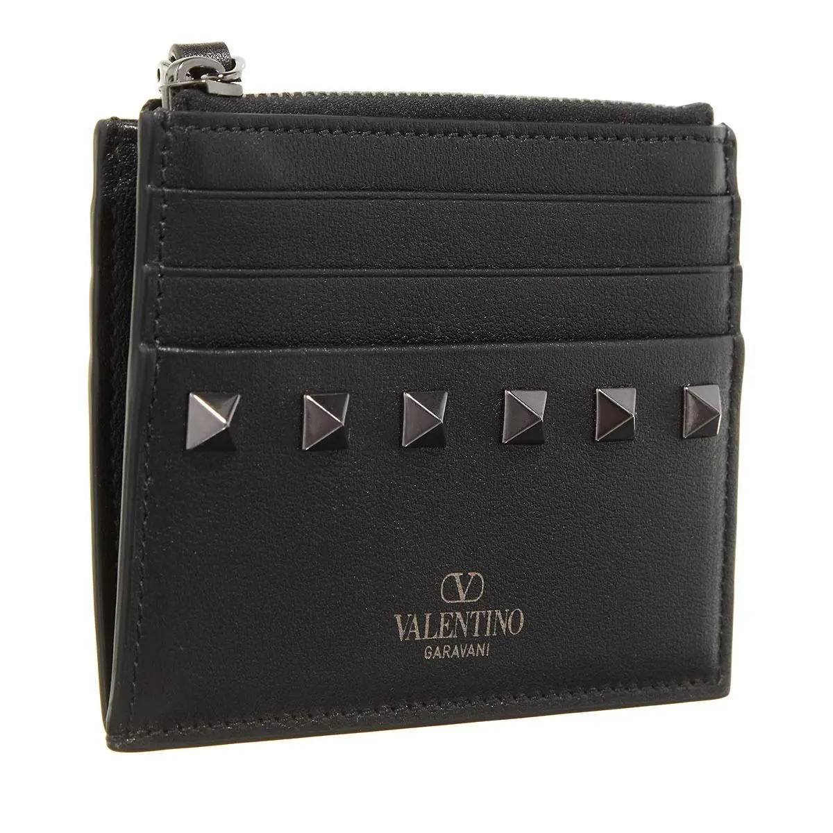   Valentino Garavani  Rockstud Coin Card Holder Nero  Kartenhalter 