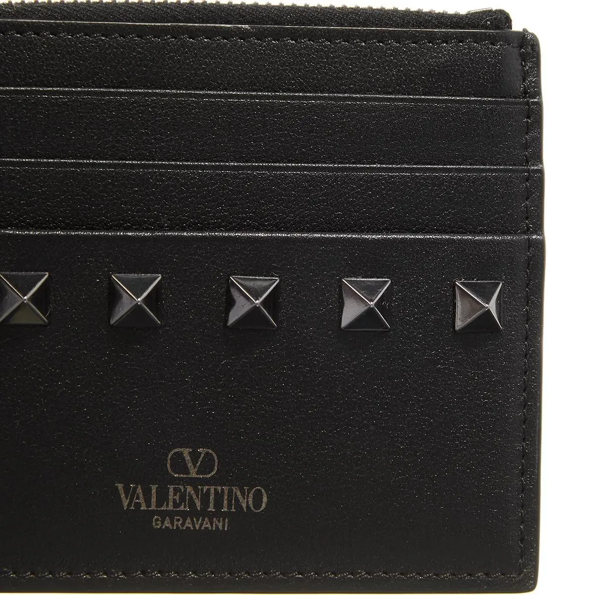   Valentino Garavani  Rockstud Coin Card Holder Nero  Kartenhalter 